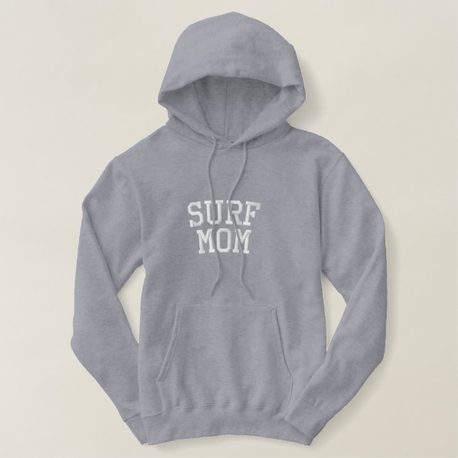 Surf Mama Custom bestickte Hoodie (Design vorne)