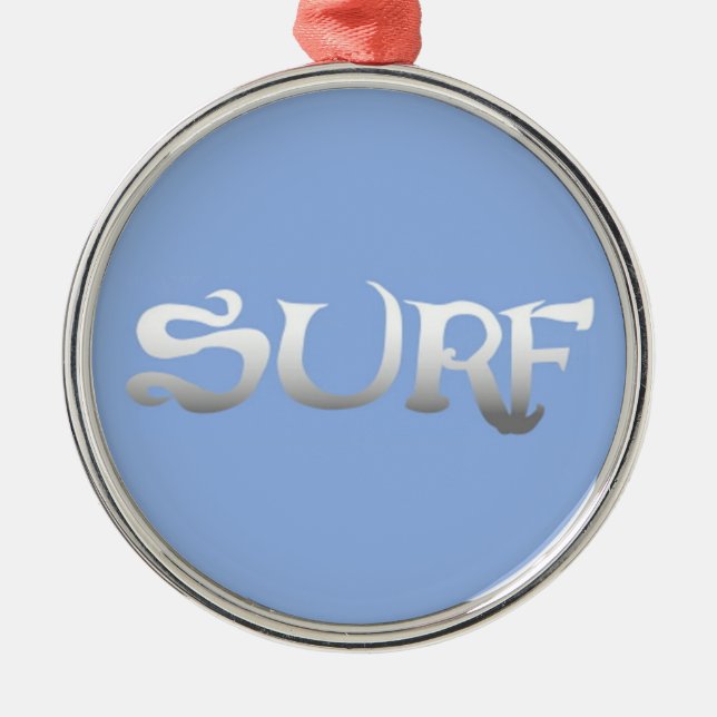 Surf Medal Ornament Aus Metall (Vorne)