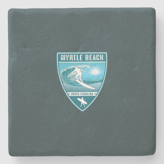 Surf Myrtle Beach South Carolina Steinuntersetzer (Vorderseite)