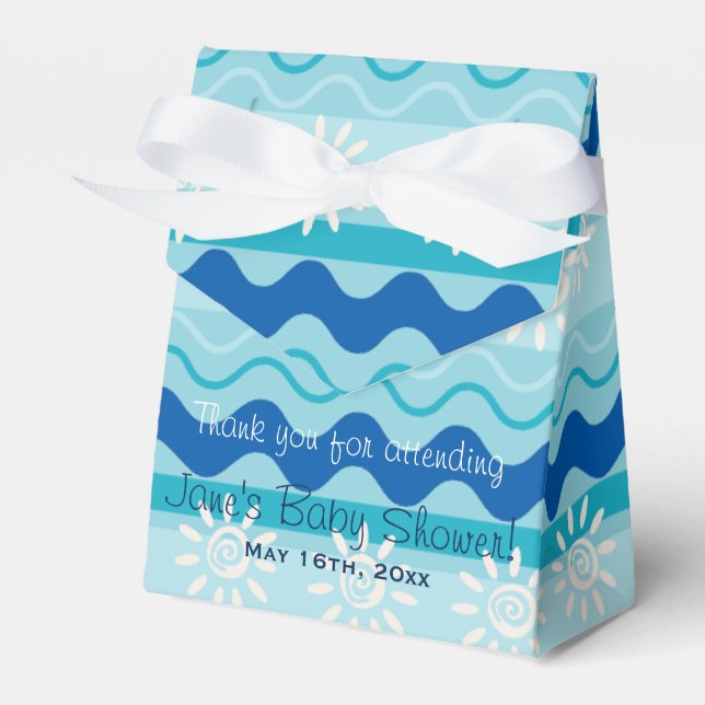 Surf 'N Sun Baby Dusche Geschenkschachtel (Vorderseite)