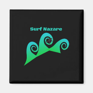 Surf Nazare Surfen Portugal Strände Magnet