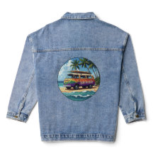 Surf ou rien Bus de plage rétro hippie groovy