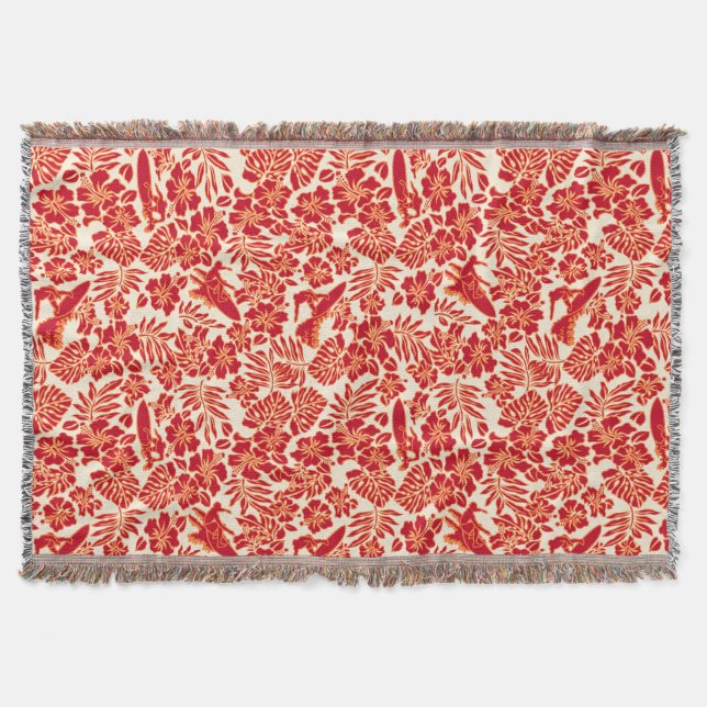 Surf Pareau Hawaiian Hibiscus Jeter des couverture (Devant)