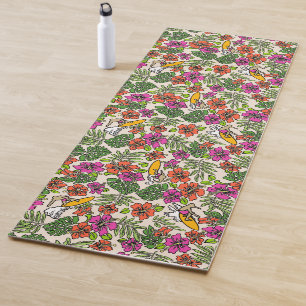 Surf Pareau Hawaiian Hibiscus Surfen - Fuchsia Yogamatte