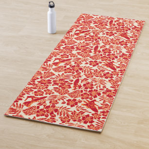 Surf Pareau Hawaiian Hibiskus Surfen - Rot Yogamatte