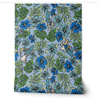 Surf Pareau Hawaiian Hibiskus Surfing Blue Multi