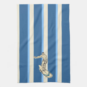 Surf Pareau Hawaiian serviette de cuisine rayée