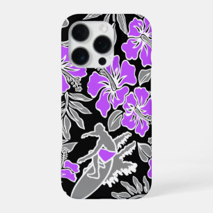 Surf Pareau Hawaiianischer Hibiskus Violet surfen iPhone 16 Pro Hülle