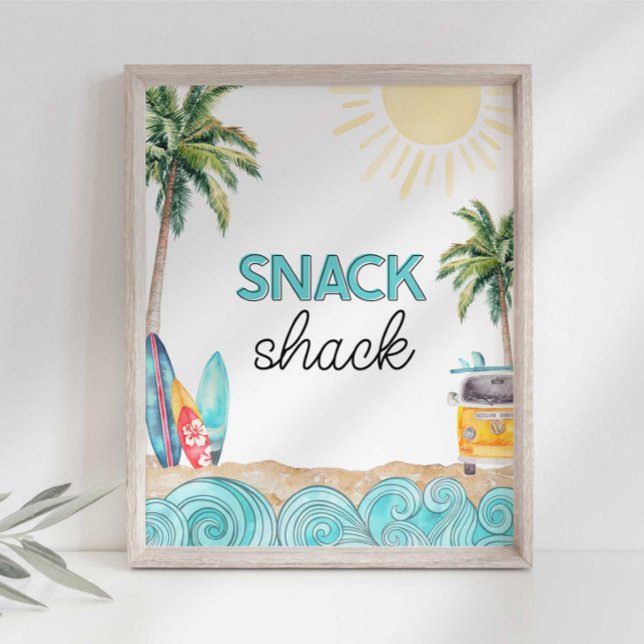 Surf Party Snack Shack Sign Fotodruck (Von Creator hochgeladen)