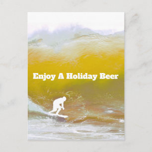 Surf Quote Urlaub Postkarte