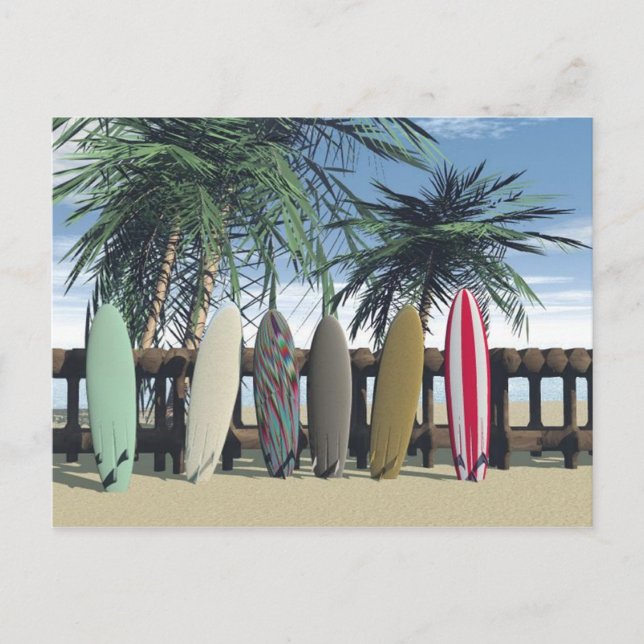 Surf Relaxing Postcard Postkarte (Vorderseite)