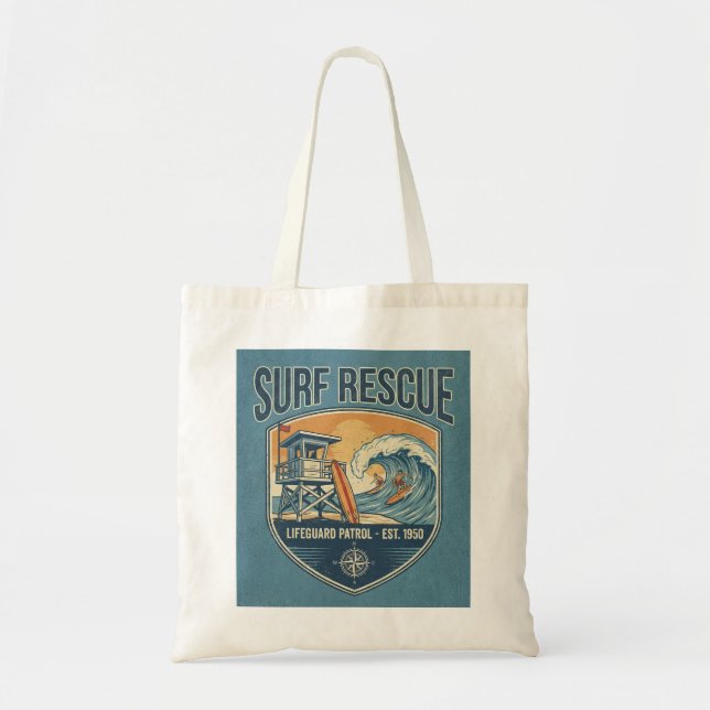 Surf Rescue Lifeguard Patrol Est 1950 Tragetasche (Vorne)