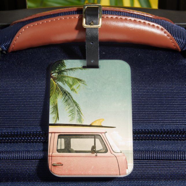 Surf Retro | Strand Gepäckanhänger (Vorderseite Insitu 2)
