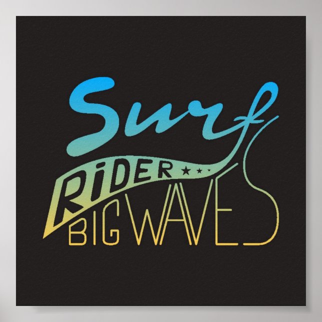 Surf Rider Big Waves Poster (Vorne)