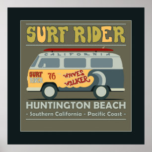 Surf Rider Huntington Beach Poster