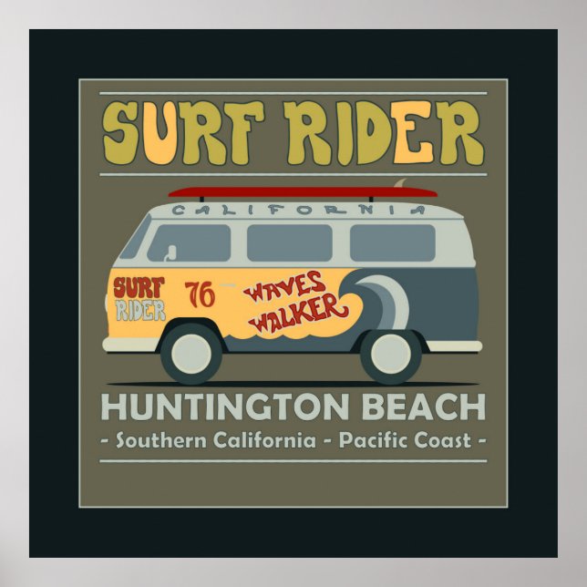Surf Rider Huntington Beach Poster (Vorne)
