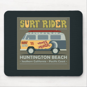 Surf Rider Huntington Beach Poster Mousepad