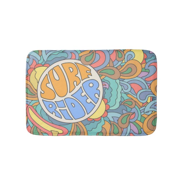 Surf Rider Muster Badematte (Vorderseite)