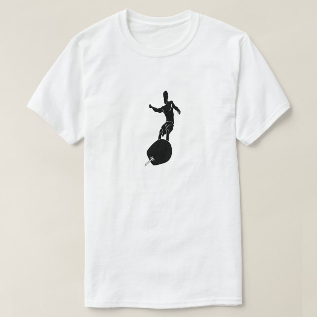 Surf Rider - Silhouette des Wellenreitens T-Shirt (Design vorne)