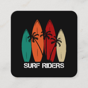 Surf Riders Quadratische Visitenkarte
