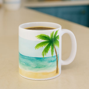 Surf Sand   Palme  Kaffee  Kaffeetasse