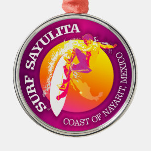Surf Sayulita Ornament Aus Metall