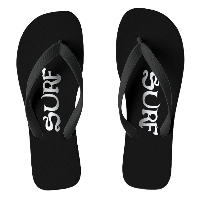 Surf-Schwarz-Weitwinkel-Flops Flip Flops (Fußbett)