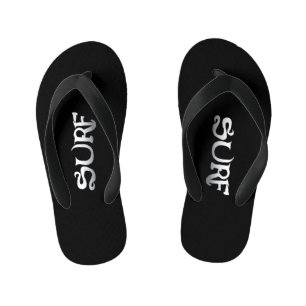 Surf schwarze Kleinkind Flip Flops
