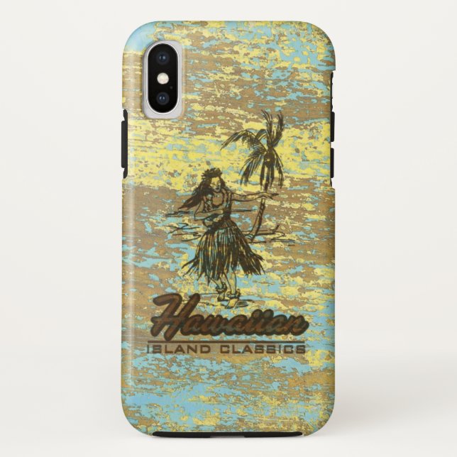 Surf Shack Hawaiian Imitate WoodSurfboard Case-Mate iPhone Hülle (Rückseite)