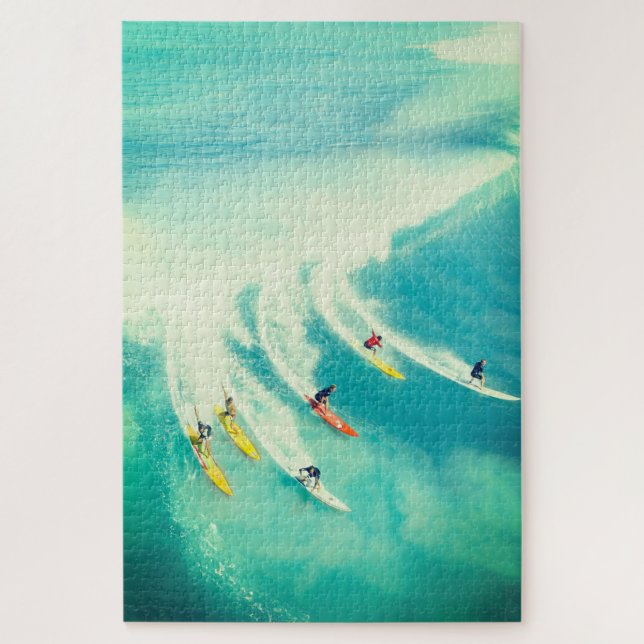 Surf Surfeurs Surfing Sea Wave Puzzle (Vertical)
