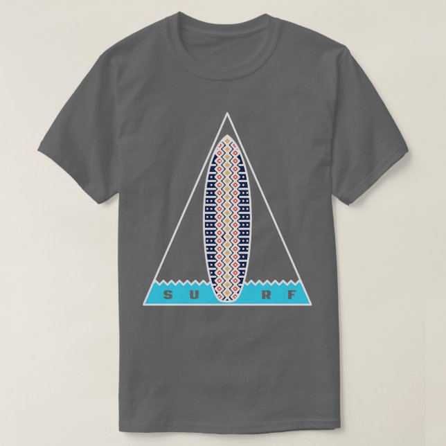 Surf triangle contour blanc TShirt (Design devant)