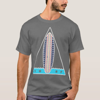 Surf triangle contour blanc TShirt