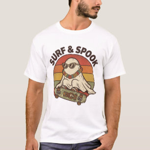 Surf- und Grusel-Halloween-Skateboard-Geister-T-Sh T-Shirt