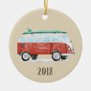 Surf Van Keepake Jahr Keramik Ornament