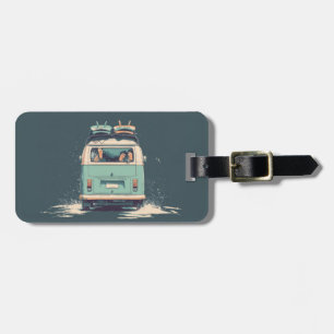 Surf Van Splash – Retro-Strandcamper Gepäckanhänger