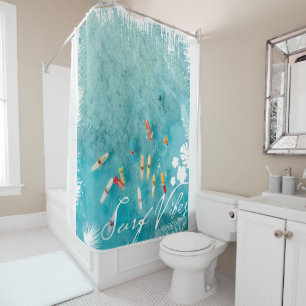 Surf Vibes Beach Surfer Duschvorhang
