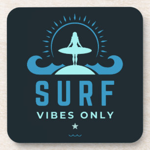 Surf Vibes nur Surfquote Getränkeuntersetzer
