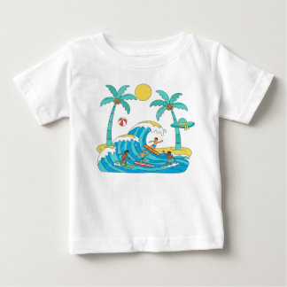 Surf & Waves – Cartoon Beach Baby T-Shirt -> Surfe