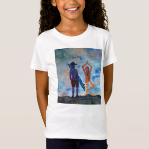 Surf Yoga Art Girls Bella T-shirt Babydoll