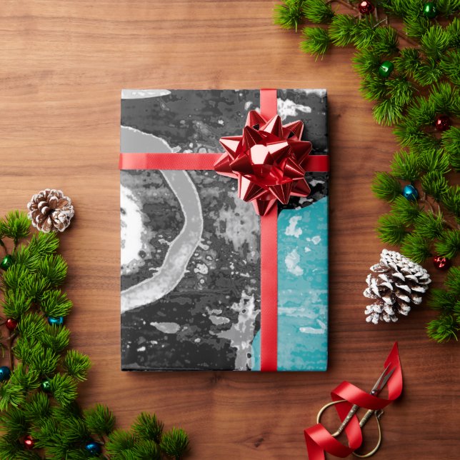Surface Current – Abstract Flow & Structure Wrappi Geschenkpapier (Feiertagsgeschenk)