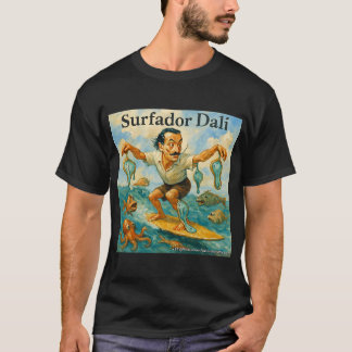 Surfador Dali – Surrealer Surf-Cartoon T-Shirt
