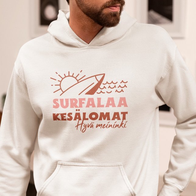 Surfalaa Kesälomat - Surf Summer Holidays Hoodie (Von Creator hochgeladen)