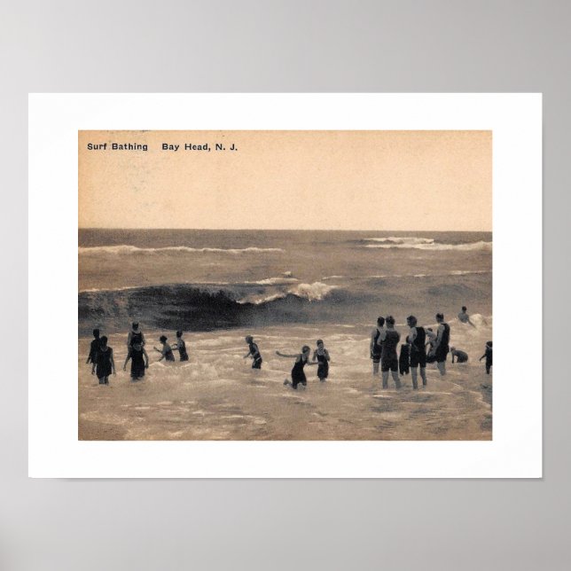 Surfbad, Bay Head NJ, Vintag Poster (Vorne)