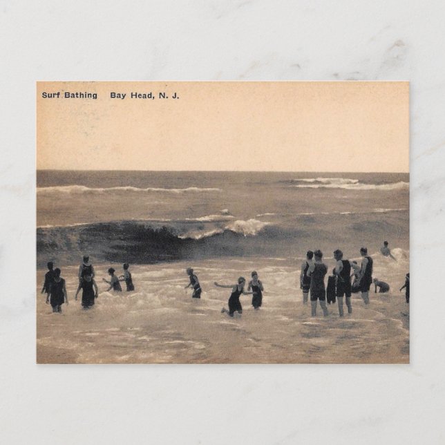 Surfbad, Bay Head NJ, Vintag Postkarte (Vorderseite)