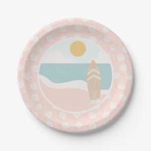Surfboard Beach Baby Duschpapierplatte Pappteller