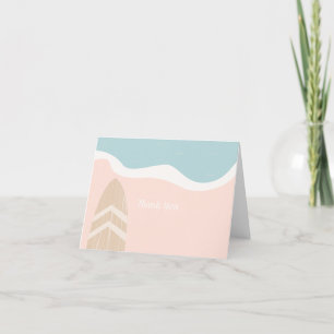 Surfboard Beach Baby shower Carte de remerciements