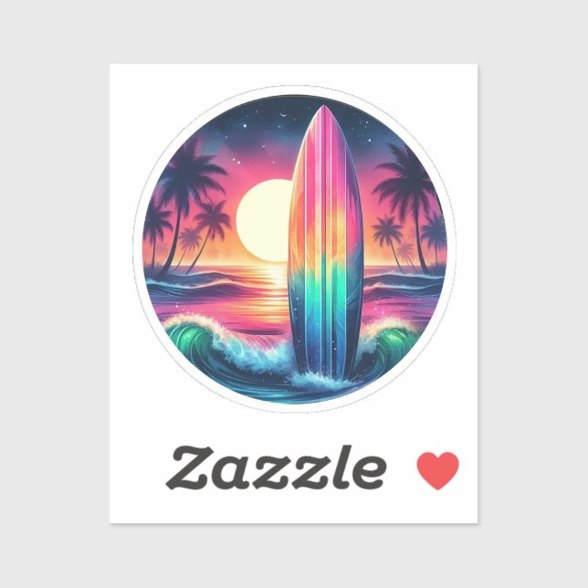 Surfboard-Escape Aufkleber (Blatt)