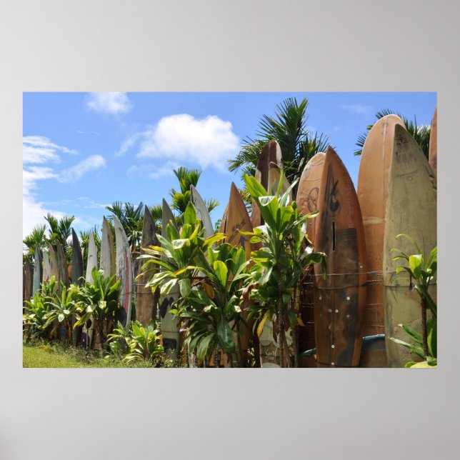 Surfboard Fence Maui, HI Poster (Vorne)