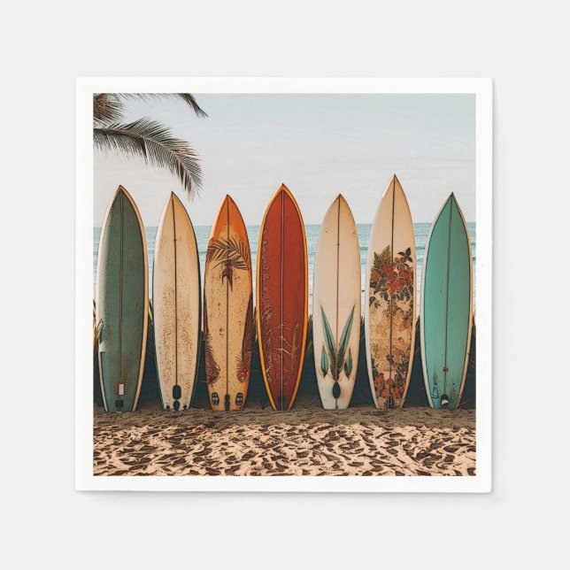 Surfboard Paper Napkins Serviette (Vorderseite)