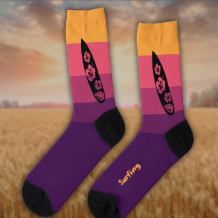Surfboard-Silhouette für Boudoir Suite Color Socken